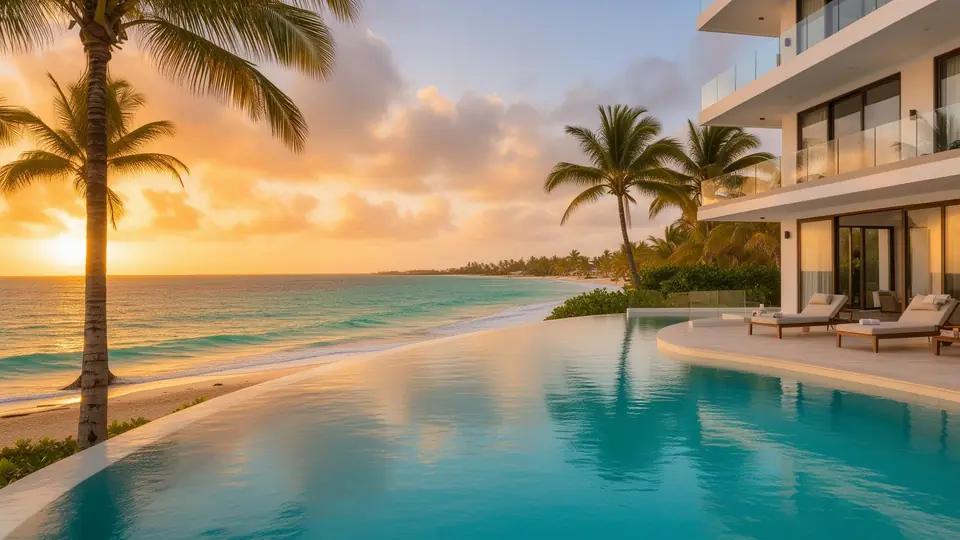 Apartamento de lujo frente al mar caribeño en Juan Dolio